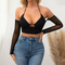 bustier bandeau noire pour femme