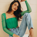 Corsage femme vert - Vignette | Maison du Corset