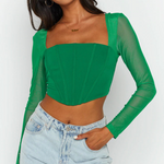 Corsage femme vert - Vignette | Maison du Corset