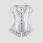 Corset Blanc Satin dentelle - Vignette | Maison du Corset