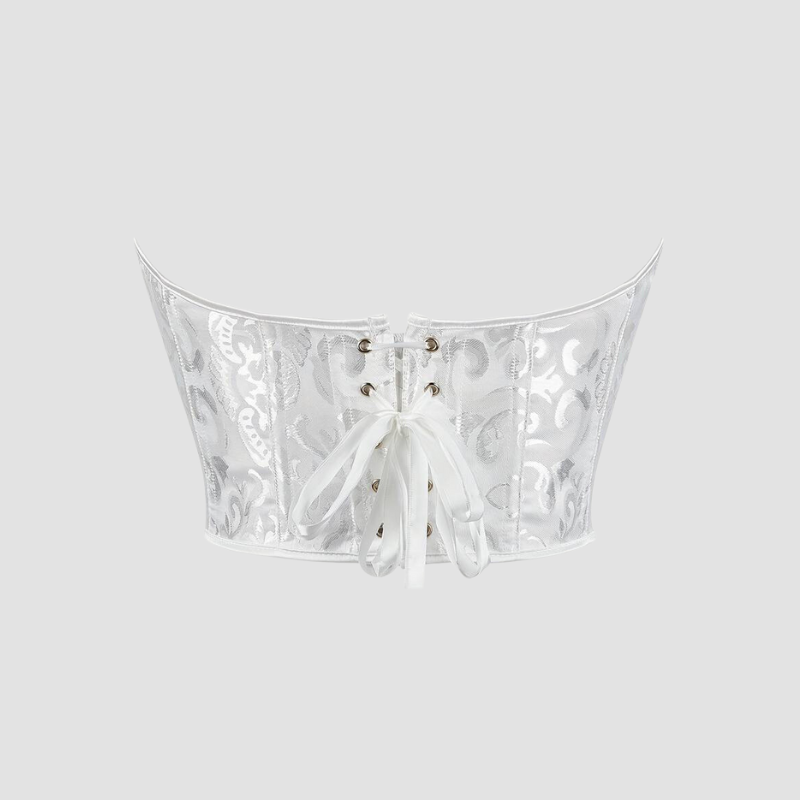 Corset Femme Blanc à Bretelles