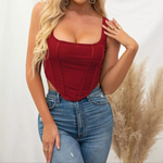 Top bustier corset femme rouge - Vignette | Maison du Corset