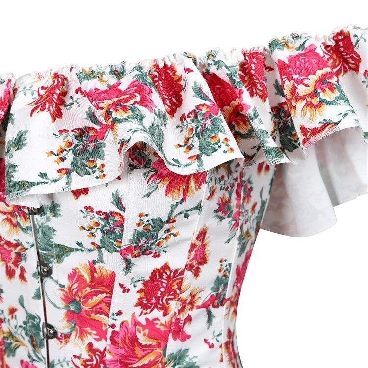 Grandeur Leaf Appliqué Corset