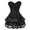 Corset et jupe dentelle couleur noire | Maison du Corset