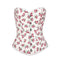 Corsets femme floral rouge et blanc | Maison du Corset