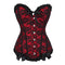 Un Corset femme à dentelle de couleur rouge vu de face | Maison du Corset