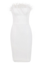 Robe Bustier Plume Blanche - Vignette | Maison du Corset