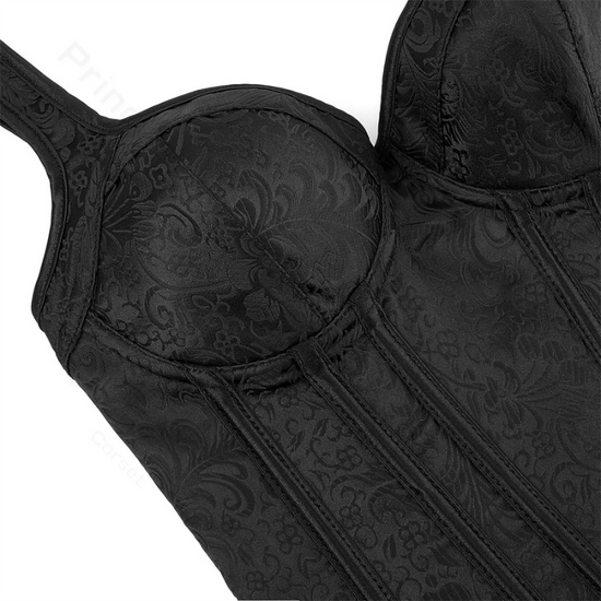 bretelles d'un corset noir pour femme