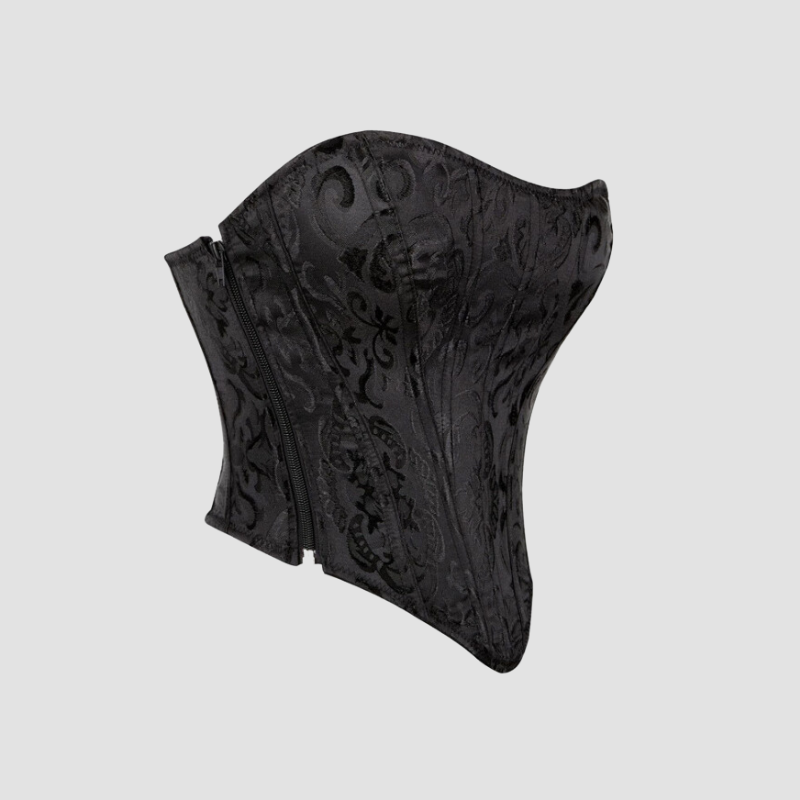 corset noir avec lacet de serrage