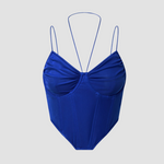 corset de couleur bleue