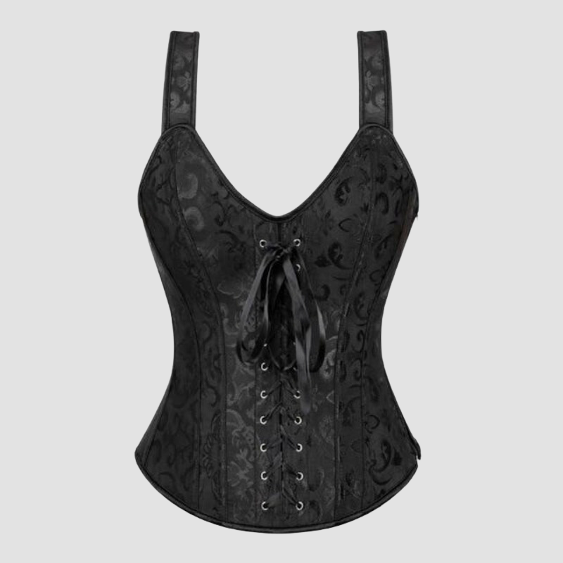 un corset noir pour femme avec une coupe originale