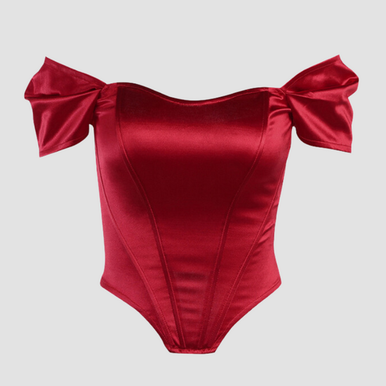 corset pour femme de couleur rouge