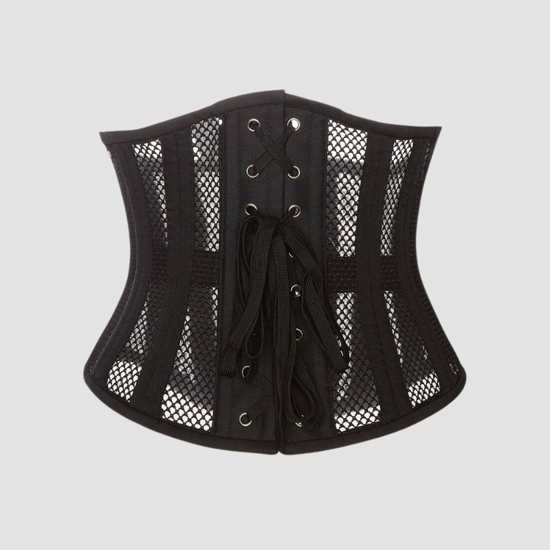 corset serre-taille noir avec lacets