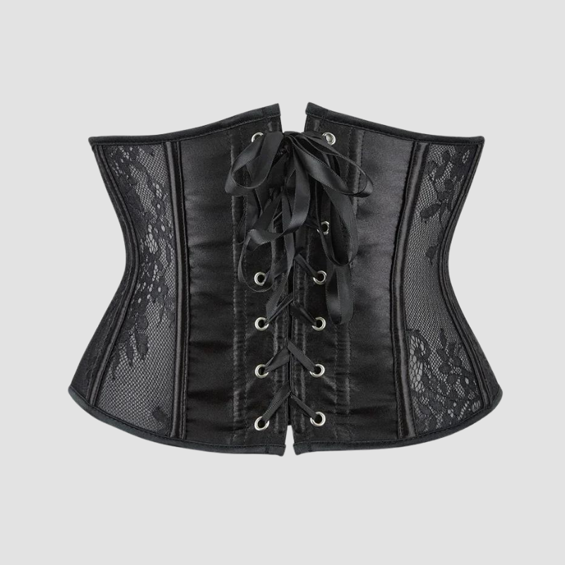 corset underbust à crochet avec fermeture à lacet au dos 