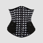 corset underbust pour femme de couleur noir et blanc 