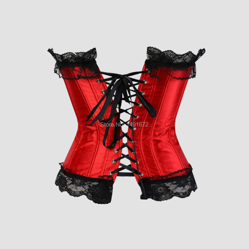 Corset Rouge Vintage Élégant avec lacet | Maison du Corset