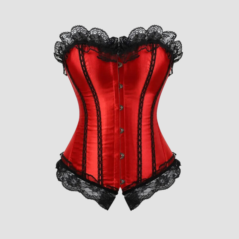 Corset Vintage Élégant de couleur Rouge | Maison du Corset