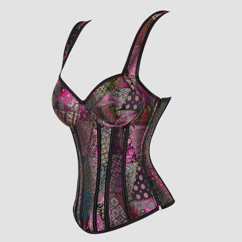 corset violet au style steampunk