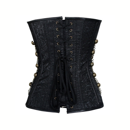 Lacets d'attaches d'un corset noire au style steampunk