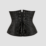 lacets de serrage d'un corset noir pour femme
