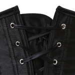lacets au dos d'un corset underbust noir