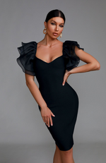 une robe corset de mariage de couleur noire