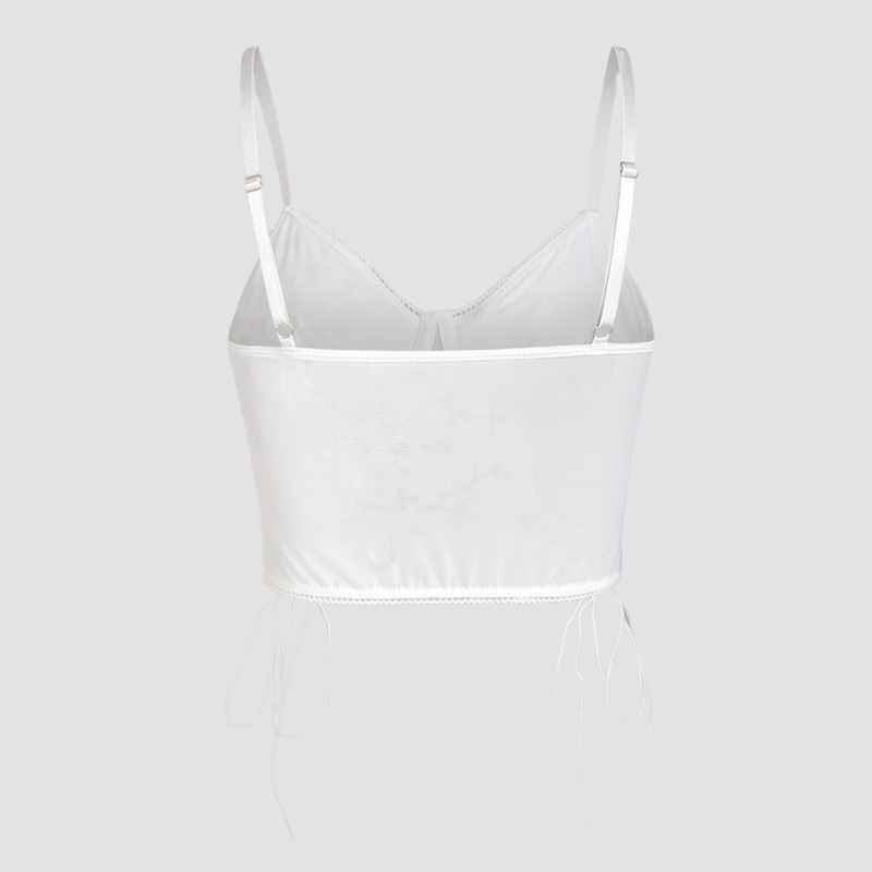 top corset blanc vu de dos