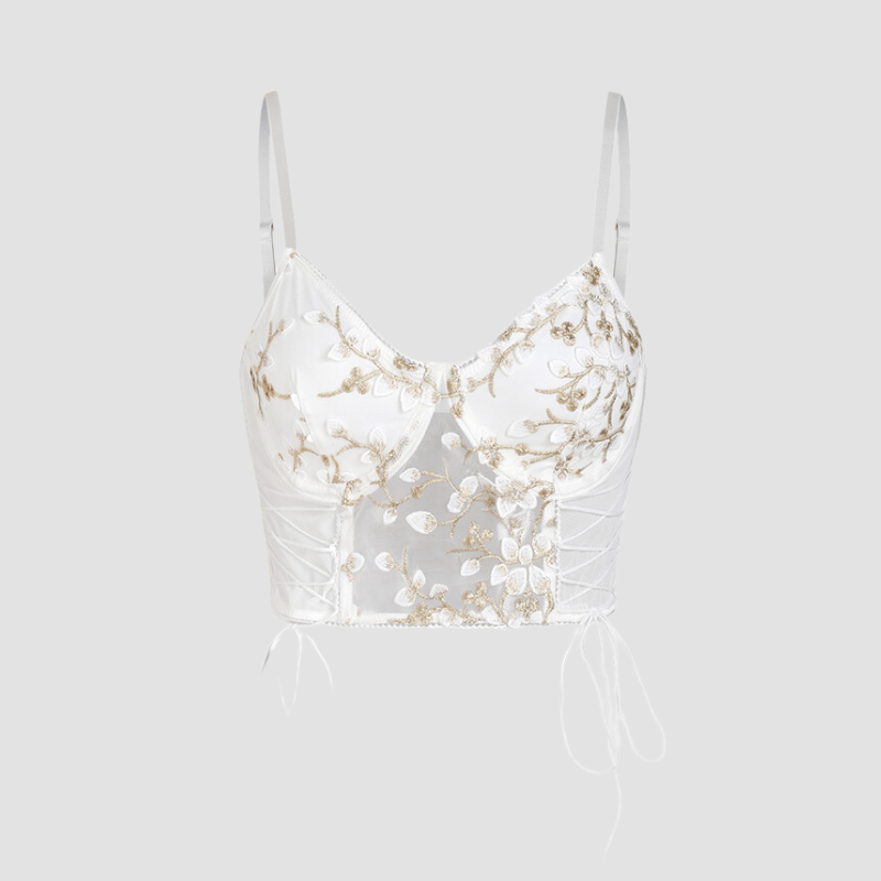 corset top de couleur blanc pour femme