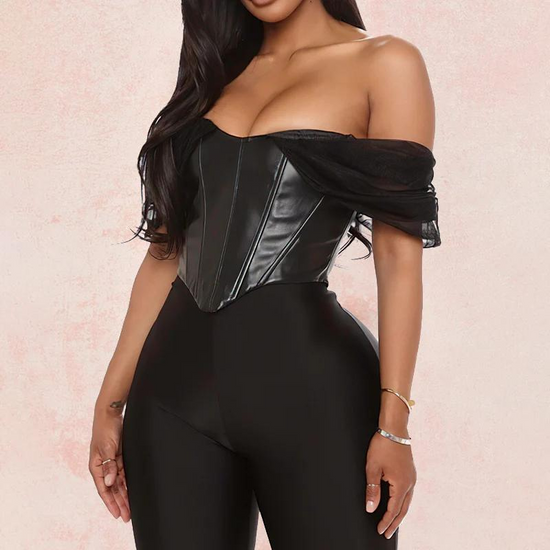 Bustier noire top