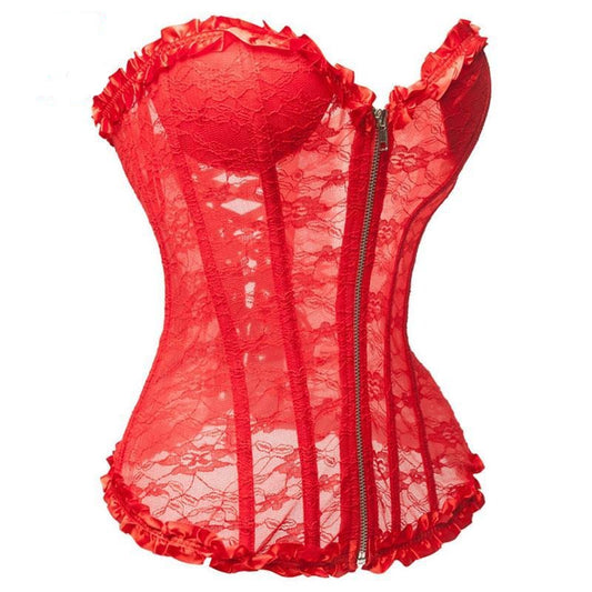 Corset vintage rouge pour une Valentine | Maison du Corset