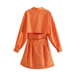 Robe corset chemise orange | Maison du Corset