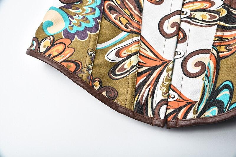 les tiges de maintien du corset marron fleurie