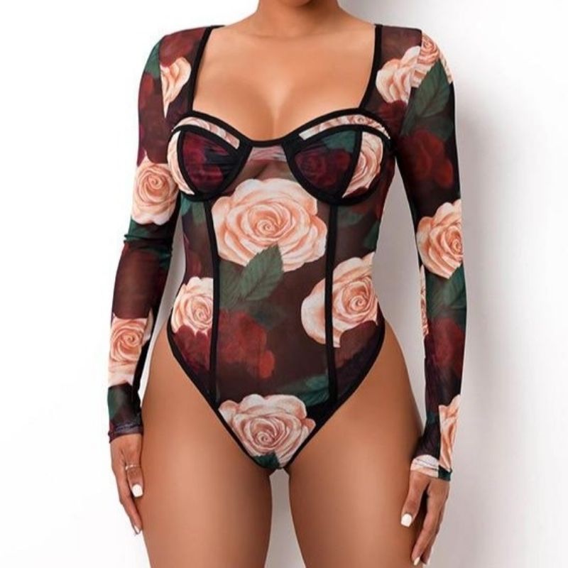 corset bustier body longues manches