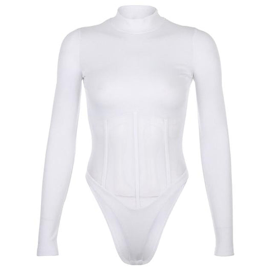corset bustier body blanc