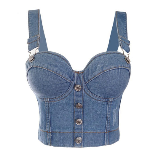 corset bustier en jean | Maison du Corset