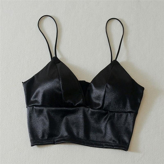 corset bustier sans manches de couleur noire