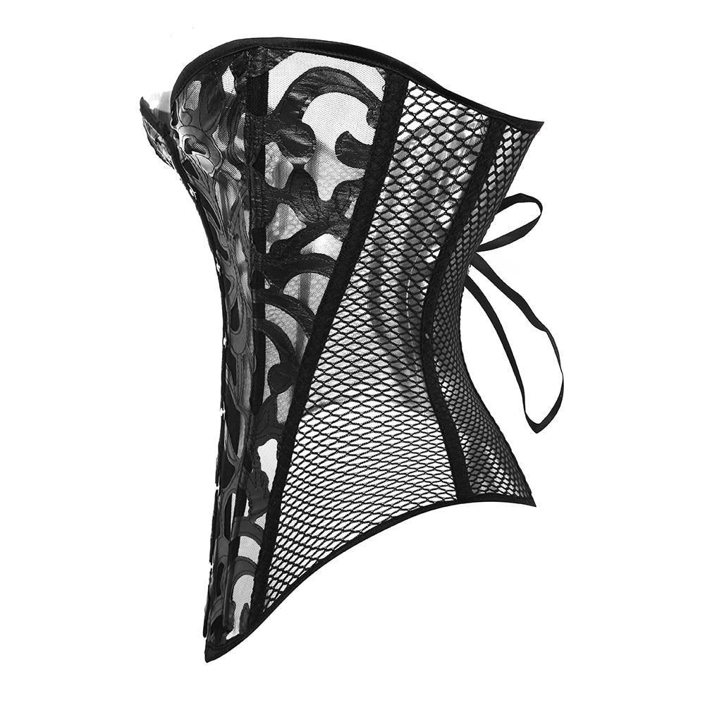 corset noir vue du coté gauche 