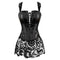 un corset à dentelle en cuir noir