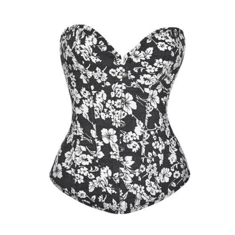 corset femme fleuri noir | Maison du Corset