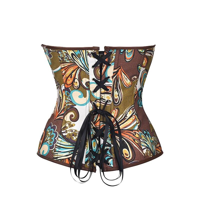 lacet du corset marron à fleur de Maison du Corset 