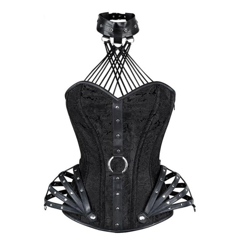 un corset noir avec un look rétro | Maison du Corset