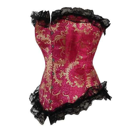 corset vintage de couleur rouge 