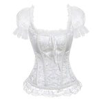 un corset de couleur blanc avec un style ancien