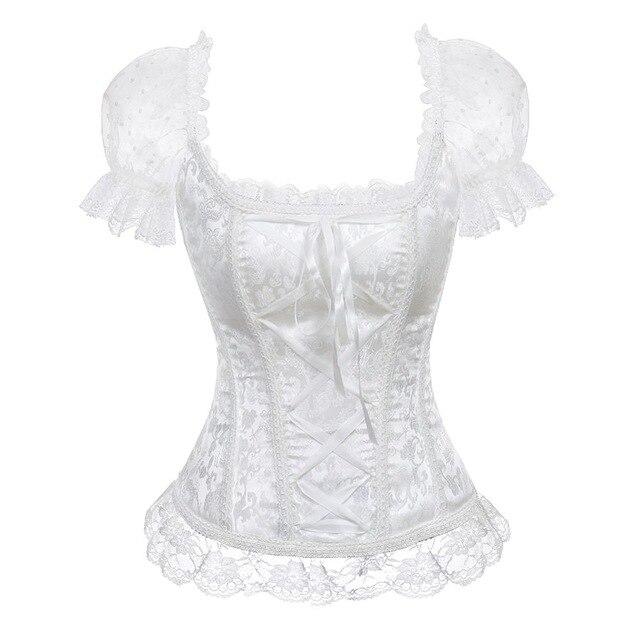 un corset de couleur blanc avec un style ancien