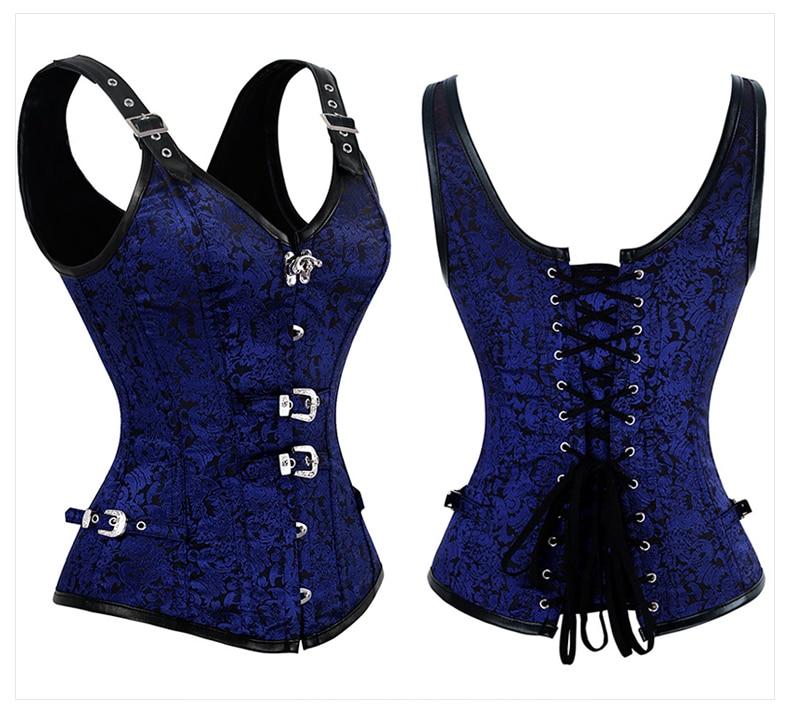 corset top moderne bleu | Maison du Corset
