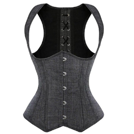 Corset Vintage Gris Pour Femme | Maison du Corset
