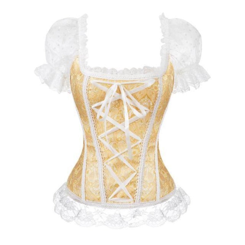 Corset vintage jaune | Maison du Corset