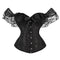 Un corset de couleur noire avec un style vintage