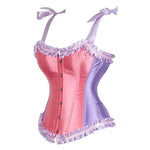 un corset de couleur rose avec son style vintage 