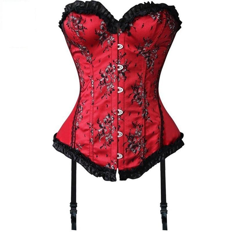 un corset  pour femme de couleur rouge avec un style vintage  